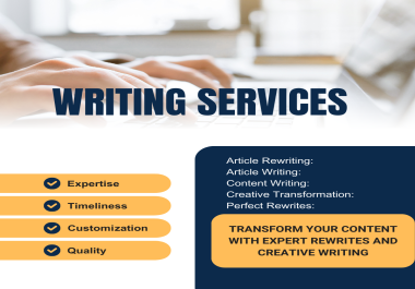 Transform Your Content with Expert Rewrites and Creative Writing 1500 words