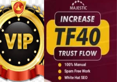 I will increase your website majestic trust flow tf 40 plus