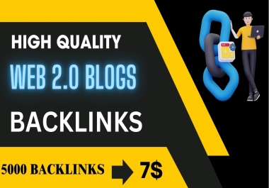 Web 2.0 Keywords Targeted Premium Quality 5000 Backlinks