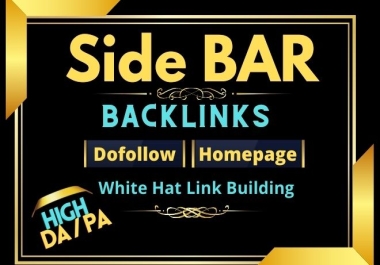Get 50 high Quality sidebar backlinks High DA/PA