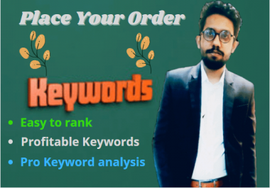 I will do profitable keyword research and competitor analysis for better SEO