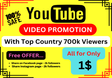 YouTube Video Promotion / organically promote your youtube video through google ads