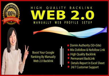 We will do manually 200 web 2.0 contextual dofollow backlinks