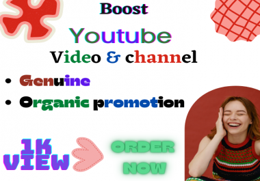 I will do super fast organic YouTube video promotion