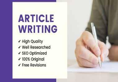 Get SEO Optimized Premium Article of 1000 words ORIGINAL