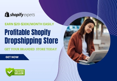 I will create profitable shopify dropshipping store or shopify website