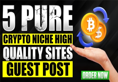 Pure Crypto Website's 5 Powerful SEO Backlinks - DA 50+ Guaranteed