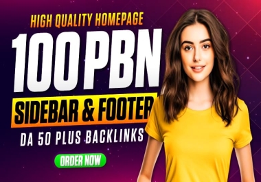 Exclusive Offer 100 DA 50+ Homepage Sidebar/Footer Backlinks - Buy 5 Enjoy 2 Free