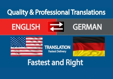 1000 Words English to German or German to English Translation Services