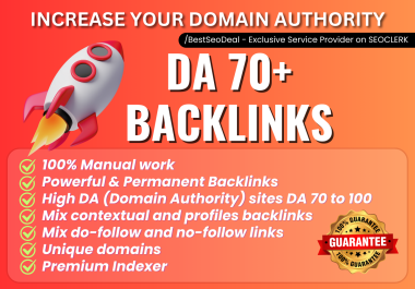 Manually High DA70+ Backlinks - Free Premium Indexer