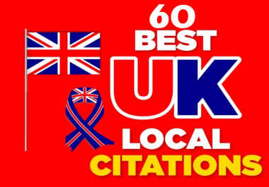 I will do 60 UK local citations,  local business listing for directory submission