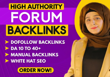 I will do 65 forum backlinks high da posting high quality seo dofollow links