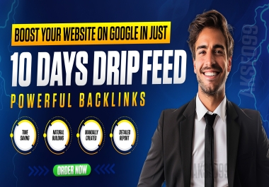 Boost Your Website on Google in Just 10 Days Drip-feed powerful Backlinks