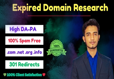 I Will do expired domain research high da-pa niche relevant with authority backlink