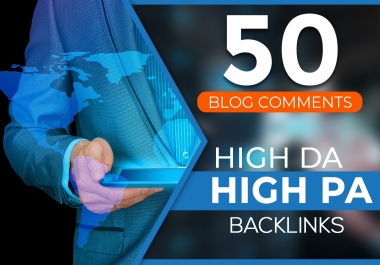 50 high-quality Unique Domain SEO do-follow backlinks and link-building