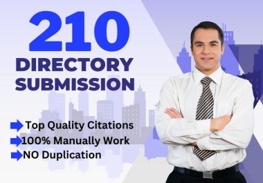 Approve 210 Directory Submission and Local citations dofollow SEO link building Backlinks