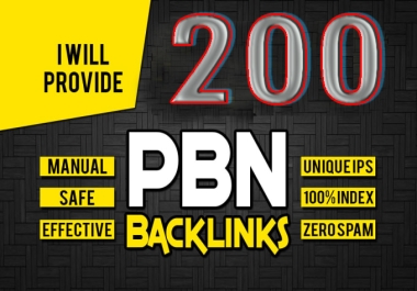 DA 70+ 200 Powerful Permanent Backlinks