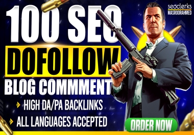 I will create 100 manually dofollow blogcomment high quality backlinks