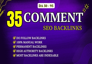 35 Comment backlinks white hat high authority link building