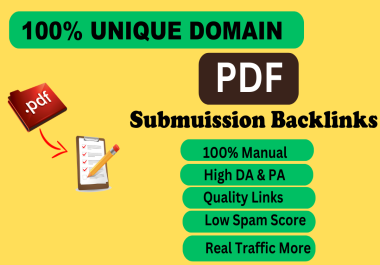I will manually provide 30 of the best PDF or DOC submissions on high-DA,  PA,  sites