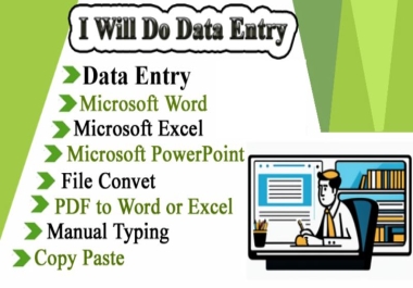 Professional Data Entry for Word,  Excel,  Spss and Powerpoint
