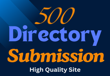 500+ Directory Submission from High Quality Sites