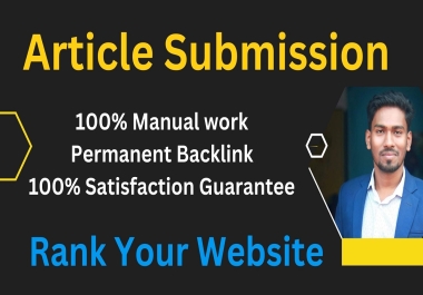 I will manually publish 40+ article writing & Web 2.0 to high DA sites