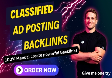 70 classified ads posting High authority and manually Dofollow Backlink
