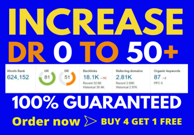 I will Do increse domain rating 50 plus in 12usd fast service