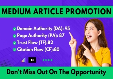 I Will Do Medium Article Promotion To Go Organic Engagement And Followers