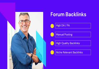 50 Manually Created High DA/PA Niche-Specific Forum Backlinks