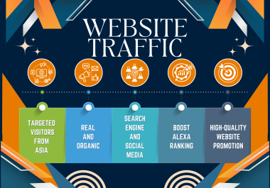 Drive 10000+ organic Asia targeted web traffic real visitors