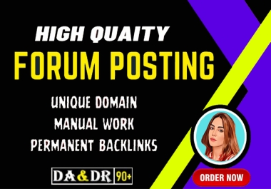 I will do 100 High-Quality Forum Posting backlinks to Increase  Engagement