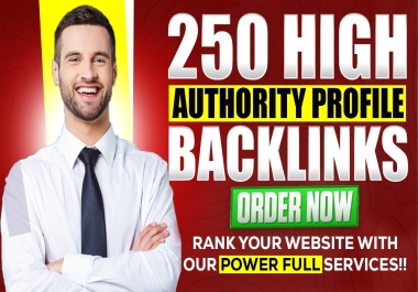 I will do 250 Profile High Quality Backlinks