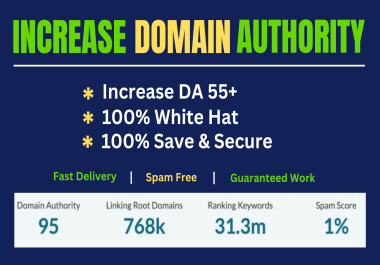 Boost Your Domain Authority to 55+ with Safe,  White-Hat SEO in Just 15 Days