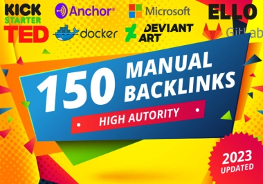 150 SEO profile backlinks with high da authority white hat manual link building