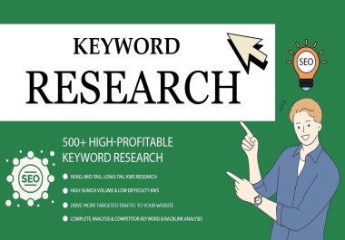 I will find Most profitable keyword and rank your website on top
