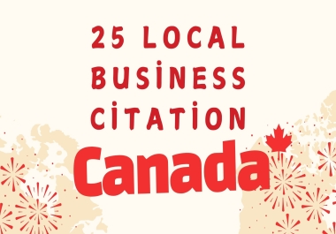 Complete 25 Canadian Citation Building Services for Top Local SEO Results