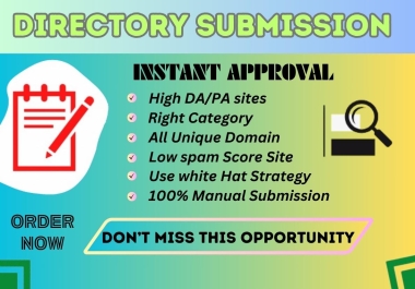 Manually 300 HQ Directory Submissions Backlinks,  Niche Relevant for Local SEO
