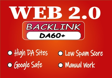 I will manually build 50 high authority web 2.0 backlinks.