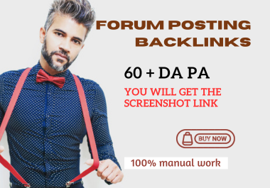 I will 40 unique quality forum posting dofollow SEO backlinks