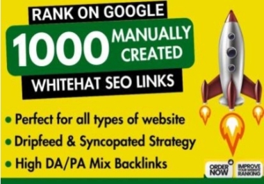 Rank No.1 Get Monthly SEO High-Quality Link Building 1000 Backlinks Enhance Ranking