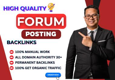 I will do 65 unique forum posting do follow backlinks for google ranking your website