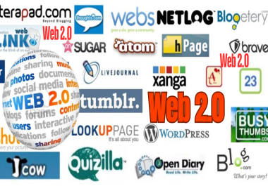 Build 50 web 2.0 blog of Highest Premium Quality & Most Effective Links for your website