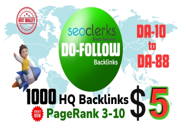 You can get 1000 Pr 3-9 backlinks & DA 10 to DA 88 best fit for any website in 2024