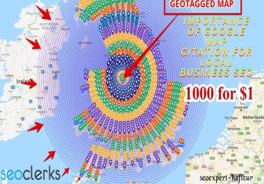 Get google maps citations/geotagged maps for gmb ranking and local business SEO