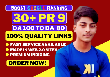 I will create 30 high page rank pr da google seo backlinks dofollow pr9 traffic links