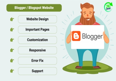 build a complete responsive website using blogger or blogspot