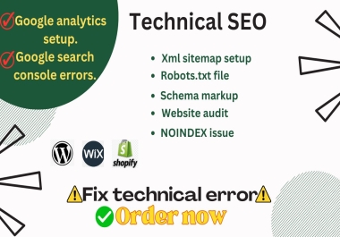 I will solve Technical SEO errors and improve website visibility