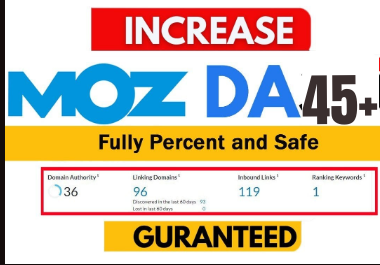 I will increase domain authority moz da45 plus without spam score